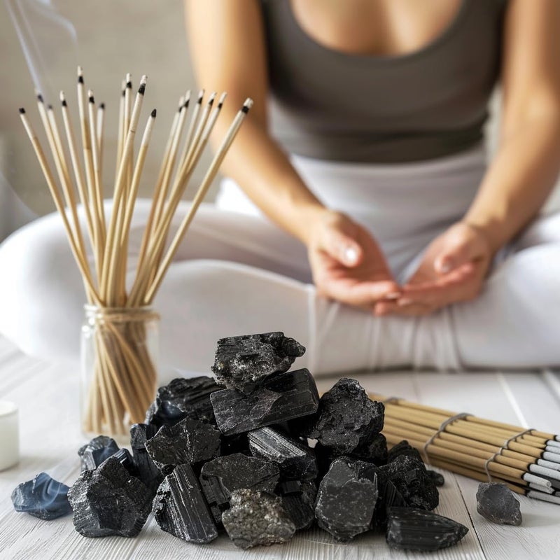 Luckeeper 2 lb Black Tourmaline Bulk Raw Crystals and Healing Stones for Tumbling, Wire Wrapping, Wicca Reiki,Meditation - Image 3